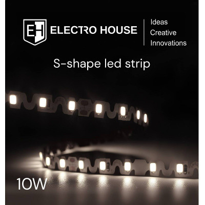 LED стрічка 10Вт 12В SMD2835 120 діодів, холодний білий 6500К, серія S-Shape, гарантія 3 роки LED стрічка 10Вт 12В SMD2835 120 діодів, холодний білий 6500К, серія S-Shape, гарантія 3 роки