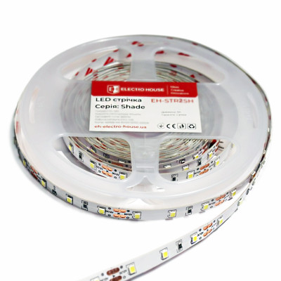 LED стрічка  5Вт 12В 550 Лм, SMD2835 60 діодів, нейтральний білий 4000К, серія Shade, гарантія 2 роки