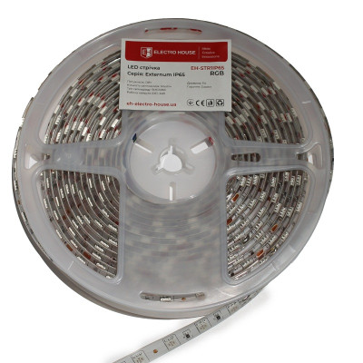 LED стрічка 12Вт 24В SMD5050 50 діодів, RGB, серія Externum IP65 , гарантія 3 роки LED стрічка 12Вт 24В SMD5050 50 діодів, RGB, серія Externum IP65 , гарантія 3 роки