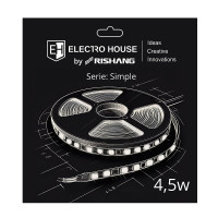 LED стрічка 4,5Вт 12В SMD2835 60 діодів, 540 Лм , нейтральний білий 4000К, серія Simple Electro House by Rishang