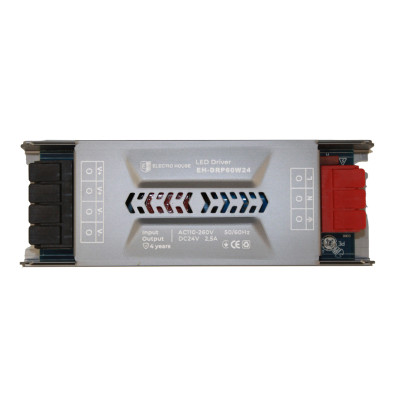 LED драйвер 60 Вт 24 В, серія IP20 Pro, гарантія 4 роки LED драйвер 60 Вт 24 В, серія IP20 Pro, гарантія 4 роки