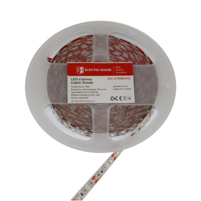 LED стрічка 10Вт 12В 120 діодів, зелений, серія Shade, гарантія 2 роки