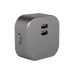 Розетка трекова подвійна USB 2.4 А, Unique Elegance Pandora (срібло) Розетка трекова подвійна USB 2.4 А, Unique Elegance Pandora (срібло)