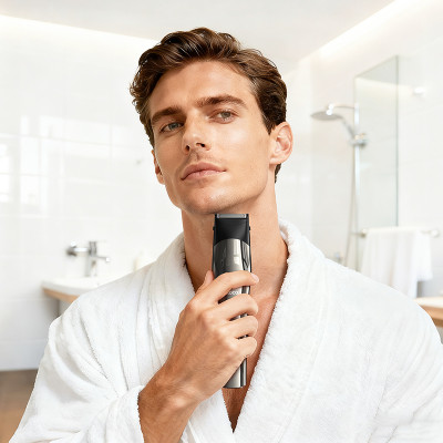 Машинка для стрижки HOCO HP26 600 mAh. IPX6. Multi-function electric clipper grooming set Metal Gray