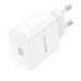 Мережевий зарядний пристрій BOROFONE BA81A single port PD20W charger(EU) White Мережевий зарядний пристрій BOROFONE BA81A single port PD20W charger(EU) White
