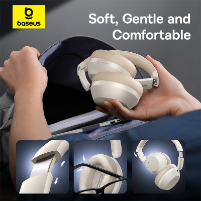 Бездротові накладні навушники Baseus Bass 35 Max Wireless Headphones Stellar White