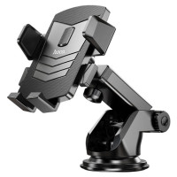 Автотримач для телефона HOCO CA83 David one-button center console car holder Black Автотримач для телефона HOCO CA83 David one-button center console car holder Black