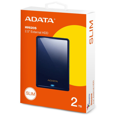 Зовнішній жорсткий диск PHD External 2.5'' ADATA USB 3.2 Gen. 1 DashDrive Classic HV620S 2TB Slim Blue