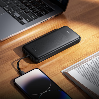 Зовнішній акумулятор HOCO J163 Wonderful power bank with 4 cables(10000mAh) Black