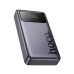 Зовнішній акумулятор HOCO Q40 Leader PD65W power bank with digital display dark (25000mAh) Metal Gray