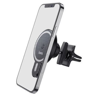 Автотримач для телефона з БЗП HOCO CA85 Ultra-fast magnetic wireless charging car holder Black Автотримач для телефона з БЗП HOCO CA85 Ultra-fast magnetic wireless charging car holder Black