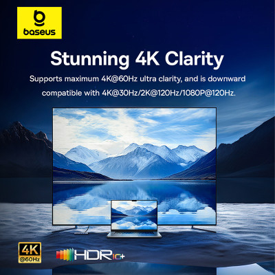 USB-хаб Baseus UltraJoy Series 10-Port HUB Docking Station Space Grey(Type-C to HDMI4K@60Hz*1+VGA*1+USB 3.0*3+PD*1+RJ45*1+SD/TF*1+3.5mm*1) USB-хаб Baseus UltraJoy Series 10-Port HUB Docking Station Space Grey(Type-C to HDMI4K@60Hz*1+VGA*1+USB 3.0*3+PD*1+RJ45*1+SD/TF*1+3.5mm*1)