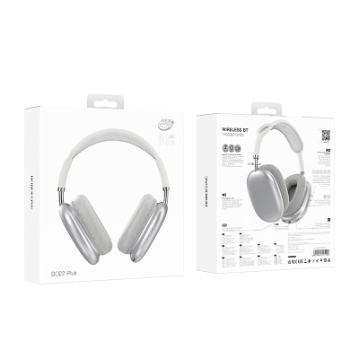 Бездротові накладні навушники BOROFONE BO22 Plus Elegant BT headphones Silver