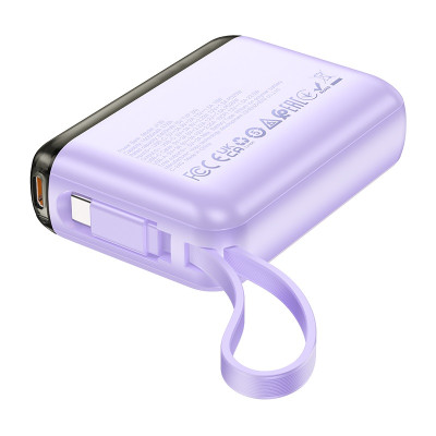 Зовнішній акумулятор HOCO J139 Hero 22.5W+PD20W fully compatible power bank(Type-C)(10000mAh) Purple