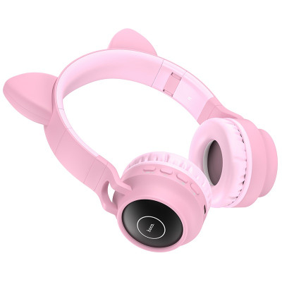 Бездротові накладні навушники HOCO W27 Cat ear wireless headphones Pink Бездротові накладні навушники HOCO W27 Cat ear wireless headphones Pink