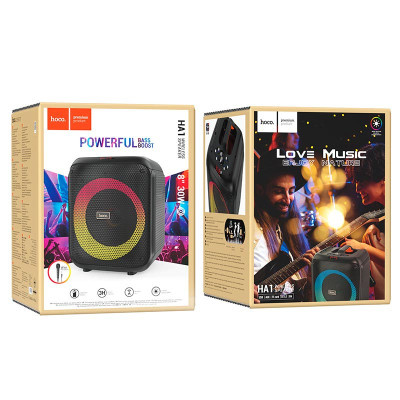 Портативна колонка HOCO HA1 Graceful outdoor BT speaker Black