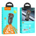 Автомобільний зарядний пристрій HOCO Z46A Blue whale PD20W+QC3.0 car charger Metal Gray