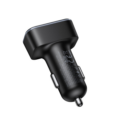 Автомобільний зарядний пристрій HOCO Z63B Barry 48W dual port PD30W+QC3.0 digital display car charger