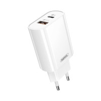 Мережевий зарядний пристрій REMAX Jane Series QC3.0+PD 20W GaN Fast Charger RP-U37 EU-White Мережевий зарядний пристрій REMAX Jane Series QC3.0+PD 20W GaN Fast Charger RP-U37 EU-White