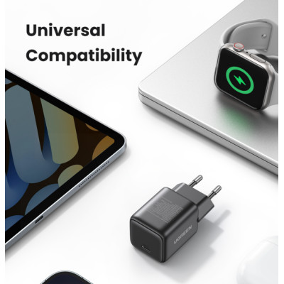 Мережевий зарядний пристрій UGREEN X513 30W USB-C GaN Fast Charger EU Black Мережевий зарядний пристрій UGREEN X513 30W USB-C GaN Fast Charger EU Black