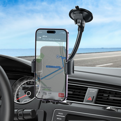Автотримач для телефона HOCO H38 Cheetah car holder(windshield) Black Автотримач для телефона HOCO H38 Cheetah car holder(windshield) Black