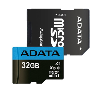 Карта пам'яті microSDHC (UHS-1) A-DATA Premier 32Gb Class 10 A1 (R-100Mb/s) (adapter SD) Карта пам'яті microSDHC (UHS-1) A-DATA Premier 32Gb Class 10 A1 (R-100Mb/s) (adapter SD)