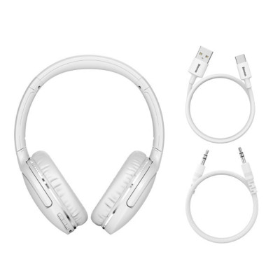 Бездротові накладні навушники Baseus Encok Wireless headphone D02 Pro White