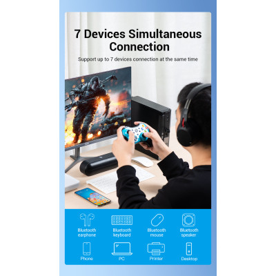 Адаптер Vention USB Bluetooth5.0 Adapter White (CDSW0)