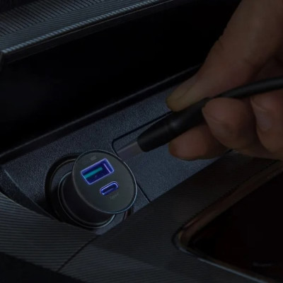 Автомобільний зарядний пристрій Baseus Circular Metal PPS Quick Charger Car Charger 30W(VOOC)