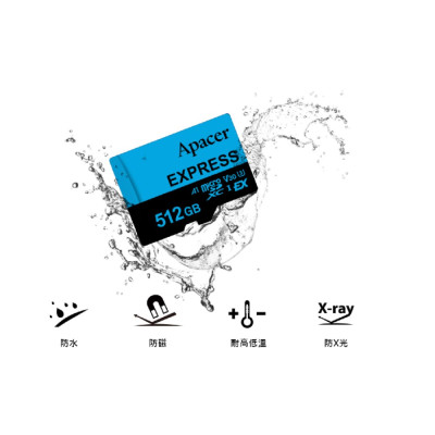 Карта пам'яті microSDXC  (UHS-1 U3) Apacer Express 512Gb class 10 V30 A1  Read/Write:810/700 MB/sec (Compatible with Nintendo Switch 2)