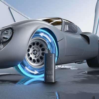 Автомобільний насос Baseus SuperMini Mega Series Double Cylinder Air Inflator Cluster Black