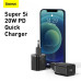 Мережевий зарядний пристрій Baseus Super Si Quick Charger 1C 20W EU Black