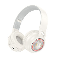 Бездротові накладні навушники HOCO W50 Cute fun BT headphones Milky white