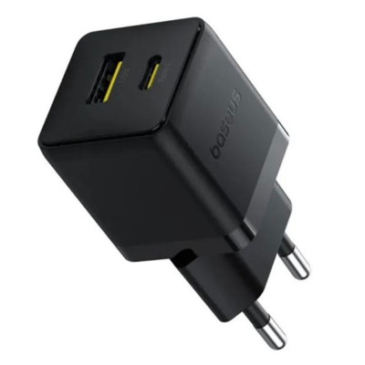 Мережевий зарядний пристрій Baseus Palm Fast Charger C+U 20W EU Cluster Black Мережевий зарядний пристрій Baseus Palm Fast Charger C+U 20W EU Cluster Black