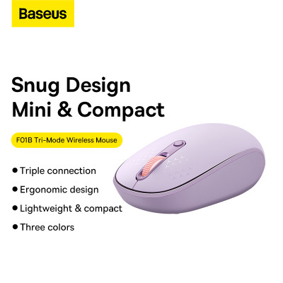 Маніпулятор миша бездротова Baseus F01B Tri-Mode Wireless Mouse Nebula Purple