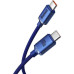 Кабель Baseus Crystal Shine Series Fast Charging Data Cable Type-C to Type-C 100W 1.2m Blue Кабель Baseus Crystal Shine Series Fast Charging Data Cable Type-C to Type-C 100W 1.2m Blue