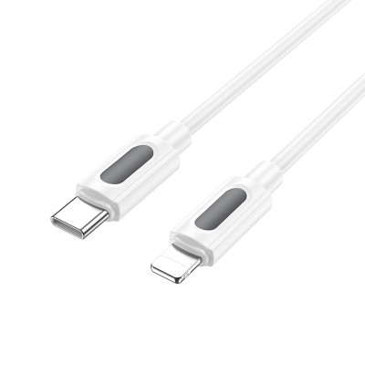 Кабель BOROFONE BX114 Structure PD silicone charging data cable iP White