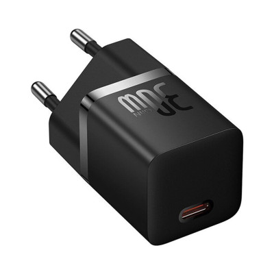 Мережевий зарядний пристрій Baseus GaN5 Fast Charger(mini) 1C 30W EU Black