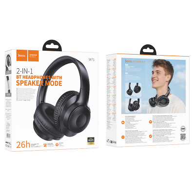 Бездротові накладні навушники HOCO W71 Cool sound BT headphones Black Бездротові накладні навушники HOCO W71 Cool sound BT headphones Black