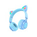 Бездротові накладні навушники HOCO W39 Cat ear kids BT headphones Blue