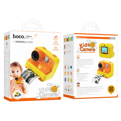 Камера для дітей HOCO DV200 800 mAh Dual lens children printing camera Yellow