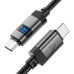 Кабель ACEFAST C15-03 USB-C to USB-C zinc alloy digital display braided charging data cable Black