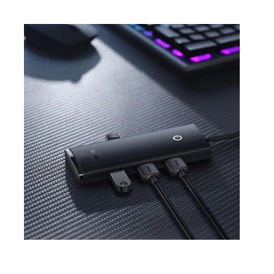 USB-хаб Baseus Lite Series 4-Port USB-A HUB Adapter (USB-A to USB 3.0*4) 25cm Black