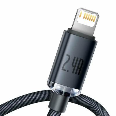 Кабель Baseus Crystal Shine Series Fast Charging Data Cable USB to iP 2.4A 1.2m Black Кабель Baseus Crystal Shine Series Fast Charging Data Cable USB to iP 2.4A 1.2m Black