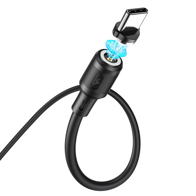 Кабель HOCO X52 USB to Type-C 3A, 1m, PVC, PVC connectors, magnetic, Black Кабель HOCO X52 USB to Type-C 3A, 1m, PVC, PVC connectors, magnetic, Black