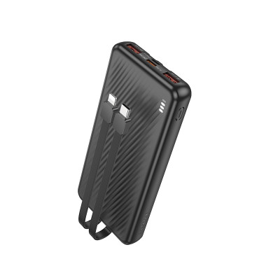Зовнішній акумулятор BOROFONE BJ57 Graceful 22.5W+PD20W fully compatible power bank with cable (10000mAh) Black