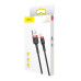 Кабель Baseus Cafule Cable USB For Lightning 2.4A 0.5m Red+Black Кабель Baseus Cafule Cable USB For Lightning 2.4A 0.5m Red+Black