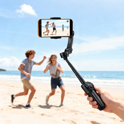 Триосьовий стабілізатор HOCO K91 Three-axis intelligent gimbal Black