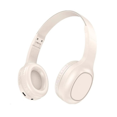 Бездротові накладні навушники HOCO W46 Charm BT headset Milky White