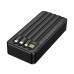 Зовнішній акумулятор BOROFONE BJ84A Smooth power bank with four cables(20000mAh) Black